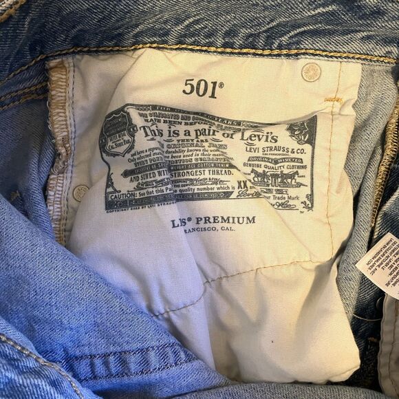 NWT ~ Levi's 501 Original Men's Blue Straight Leg Big E Jeans Size 30 x 30 - Picture 11 of 15